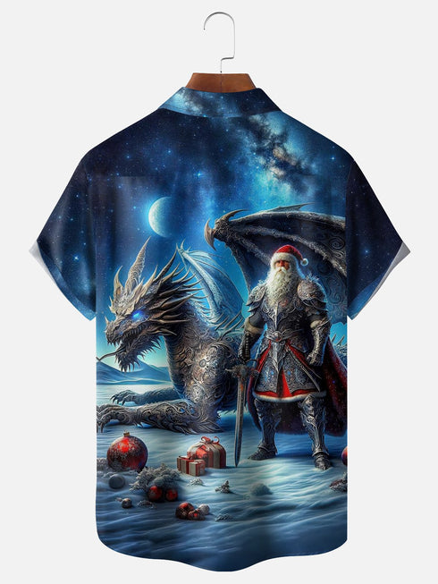 Men's Christmas Funny Graphic Short Sleeve Hawaiian Shirt